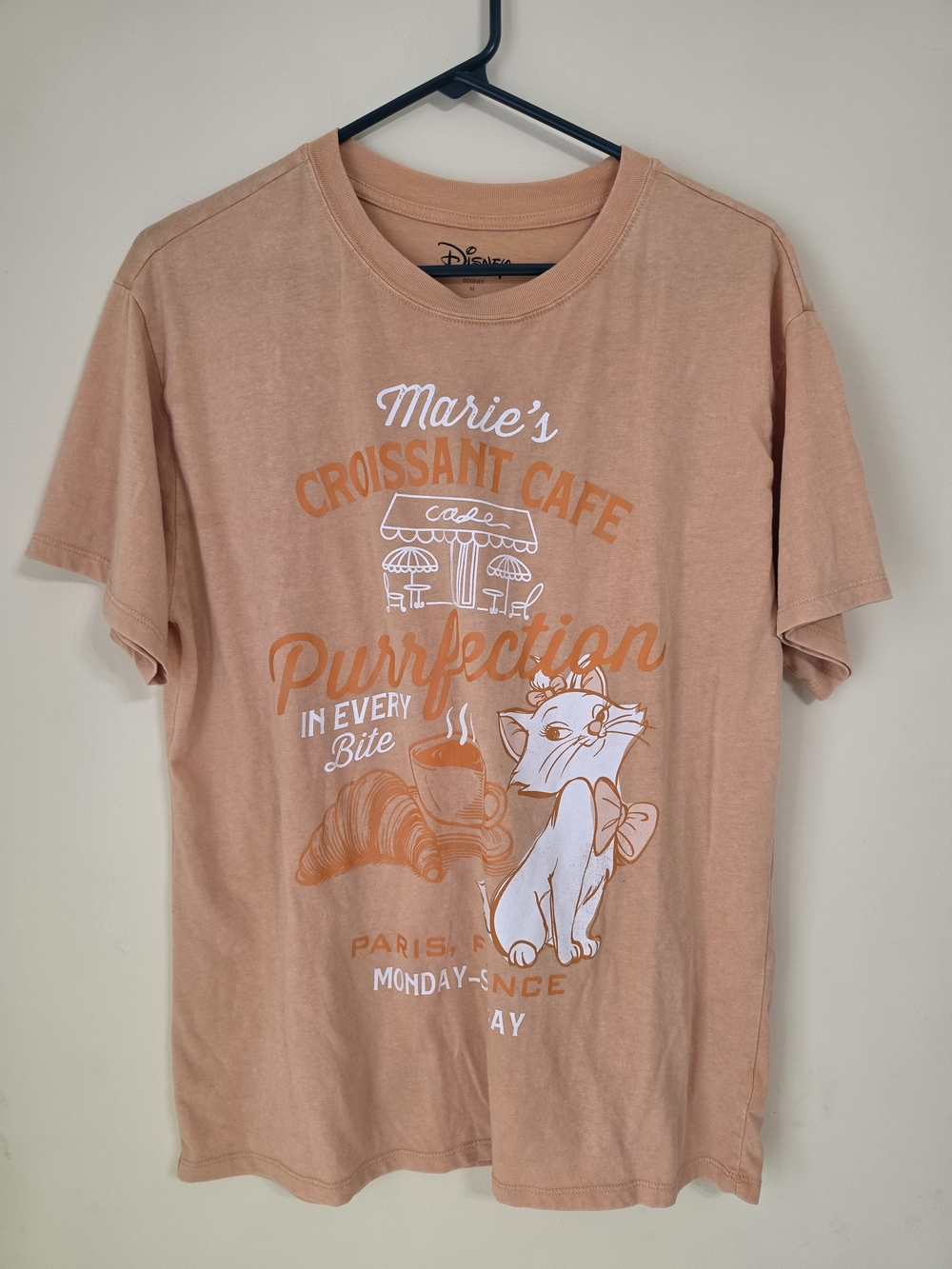 Disney Aristocats Marie's Croissant Cafe Adult Women's T-Shirt, Size M